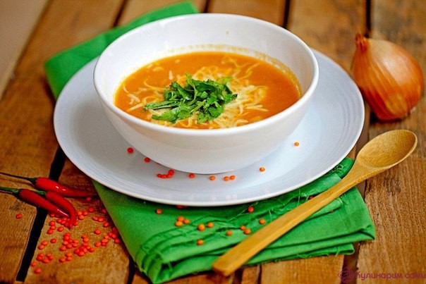 Вкусный острый суп из чечевицы рецепт